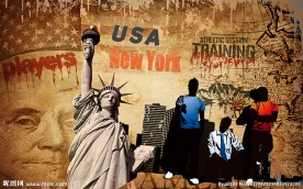 个性潮流欧美复古装饰画背景墙