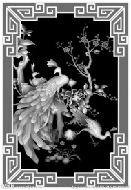 孔雀门板灰度图