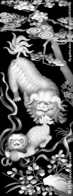 狮子灰度浮雕精雕图