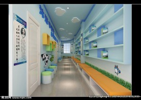 小学走廊图书馆 读书兴趣室