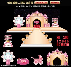 粉色城堡主题生日