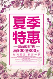 潮流钜惠夏季特惠促销活动海报