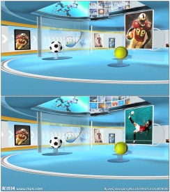 球类运动频道演播室背景
