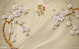 珠宝梅花电视背景墙