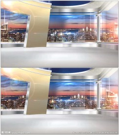 高层背景新闻栏目演播室