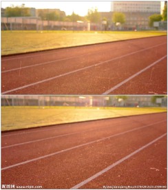 下雨天的塑胶跑道