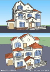 SU农村别墅模型