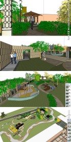 SU欧式园林全景模型