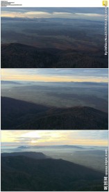 航拍山峦辽阔的山谷