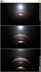 三维宇宙日出动画