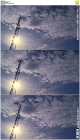 蓝天白云下的高塔