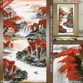 玄关聚宝盆风水画