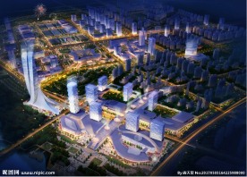 总体规划夜景效果图