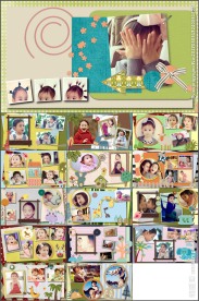 可爱宝宝成长电子相册PPT模板