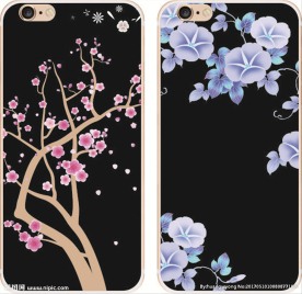 彩绘 手机壳 彩印 打印 黑色