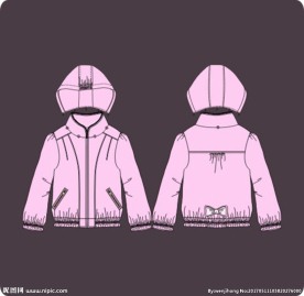 少女装可脱卸帽风衣外套