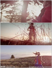 美女晨跑奔向晨光