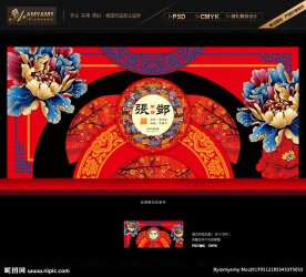 中式婚礼背景