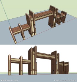 SU欧式Artdeco大门