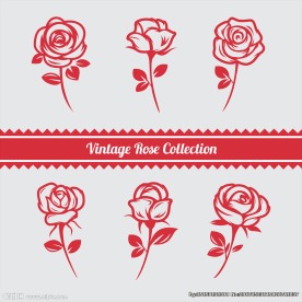 精致矢量玫瑰插画图标