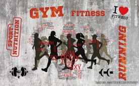 健身体育装饰画背景墙