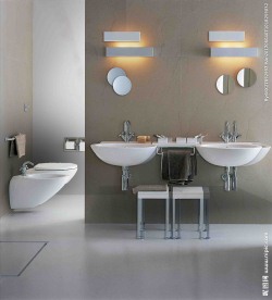 复古风洗手间效果图