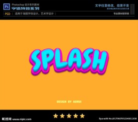 PS字体特效卡通游戏样式