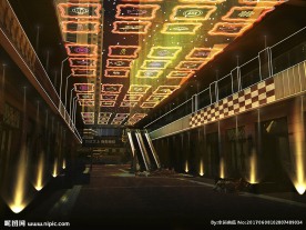 商业空间天幕PS亮化效果图