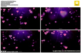 爱情桃心 婚礼片头 粒子