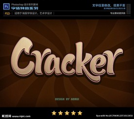 PSD字体特效卡通饮食样式