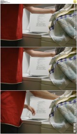 将脏衣服丢进洗衣机