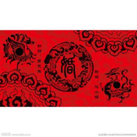 大红黑色汉唐中式婚礼