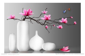 玉兰花花卉装饰画