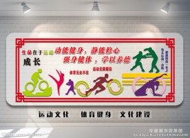 体育运动 运动健身 文化墙