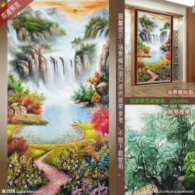 聚宝盆风水油画