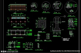 木质园林花架施工图