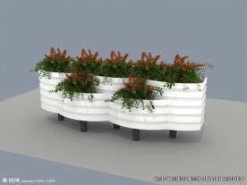 PVC波浪形花箱 3加2花箱