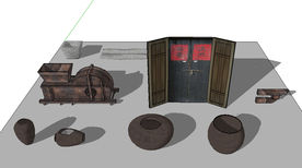 闽南老旧构件草图大师模型