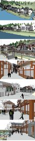 古镇改造草图大师SU模型