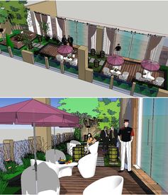 会议室露台景观草图大师SU模型