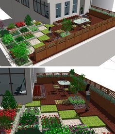 露台花园景观设计SU模型