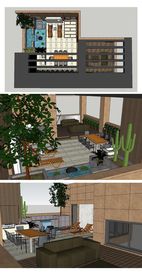 露台阳台景观草图大师SU模型