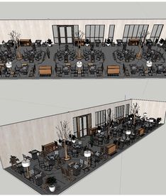 休闲阳台露台草图SU模型