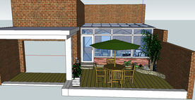 休闲露台草图大师SU模型