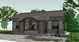 公园公厕建筑草图大师SU模型