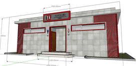 现代风格公厕建筑草图大师SU模