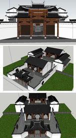 宗祠草图大师SU模型