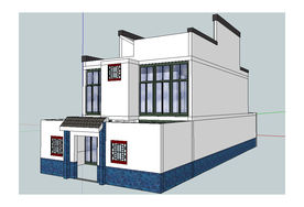 岭南新农村民房建筑草图SU模型