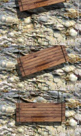 写实木板店招牌空中降下片头开场