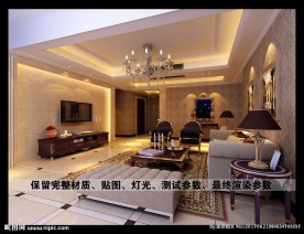 客厅水晶灯效果图